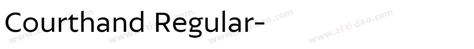 Courthand Regular字体转换
